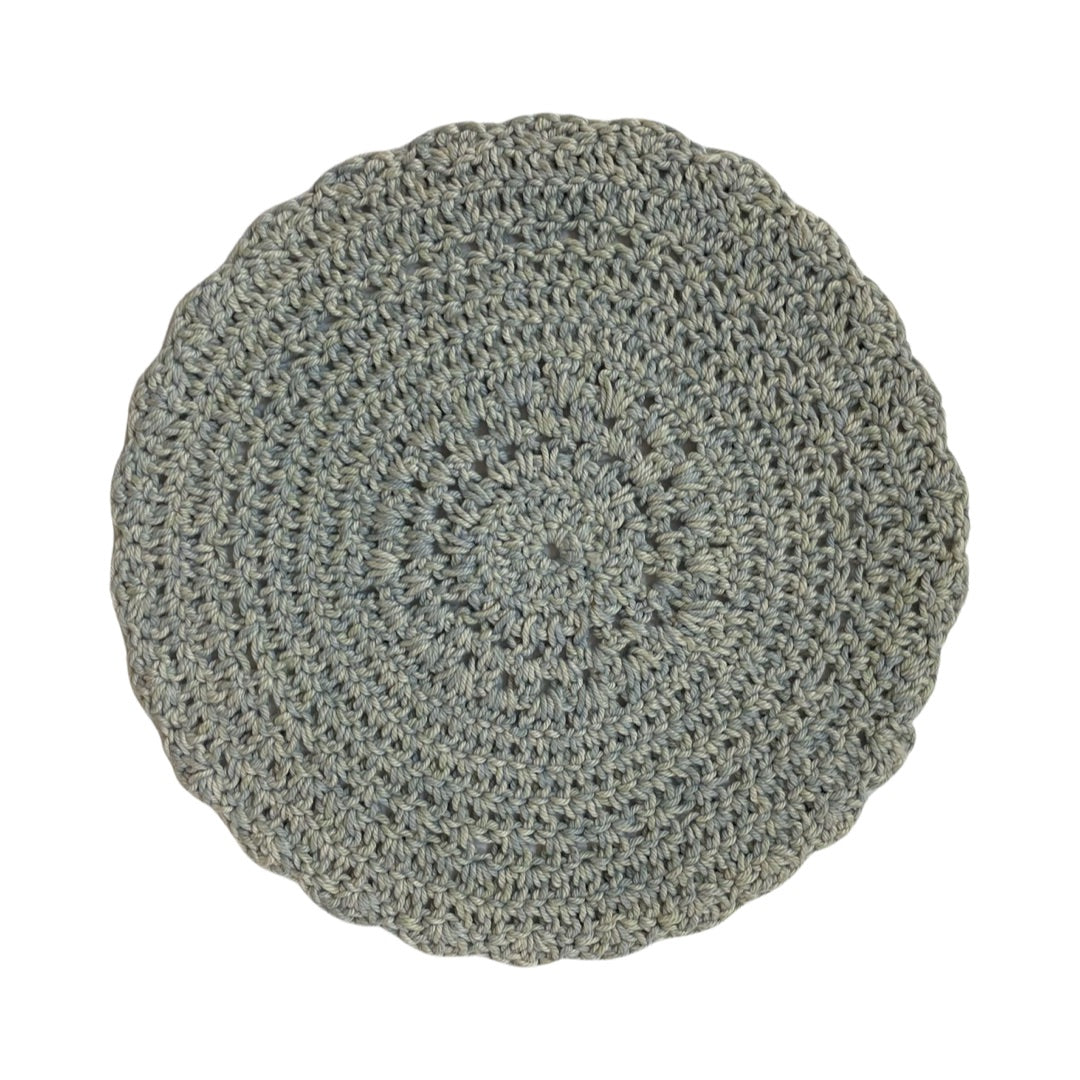 COTTON, HANDMADE CROCHETED PLACE MATS APPROXIMATELY 30CM