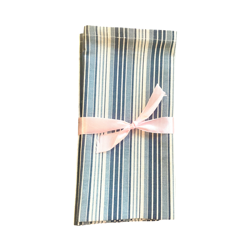 SERVIETTES - NAVY AND LIGHT BLUE STRIPE