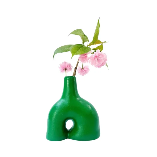Ceramic Vases - Single Stem Green