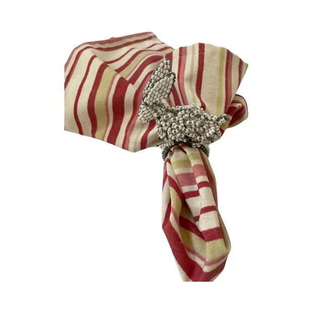 Serviette Rings - White Bunny