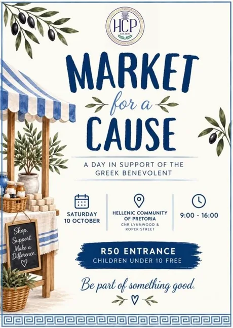 Hellenic Community of Pretoria - Market for a Cause 10 October 2026