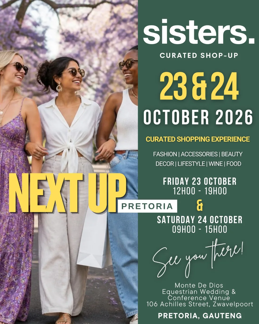 Sisters. Curated shop-up 23 and 24 Oct 2026