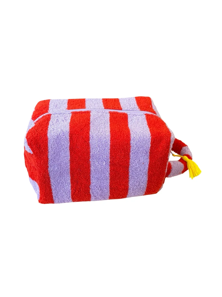 Wash Bags - Red and Lilac